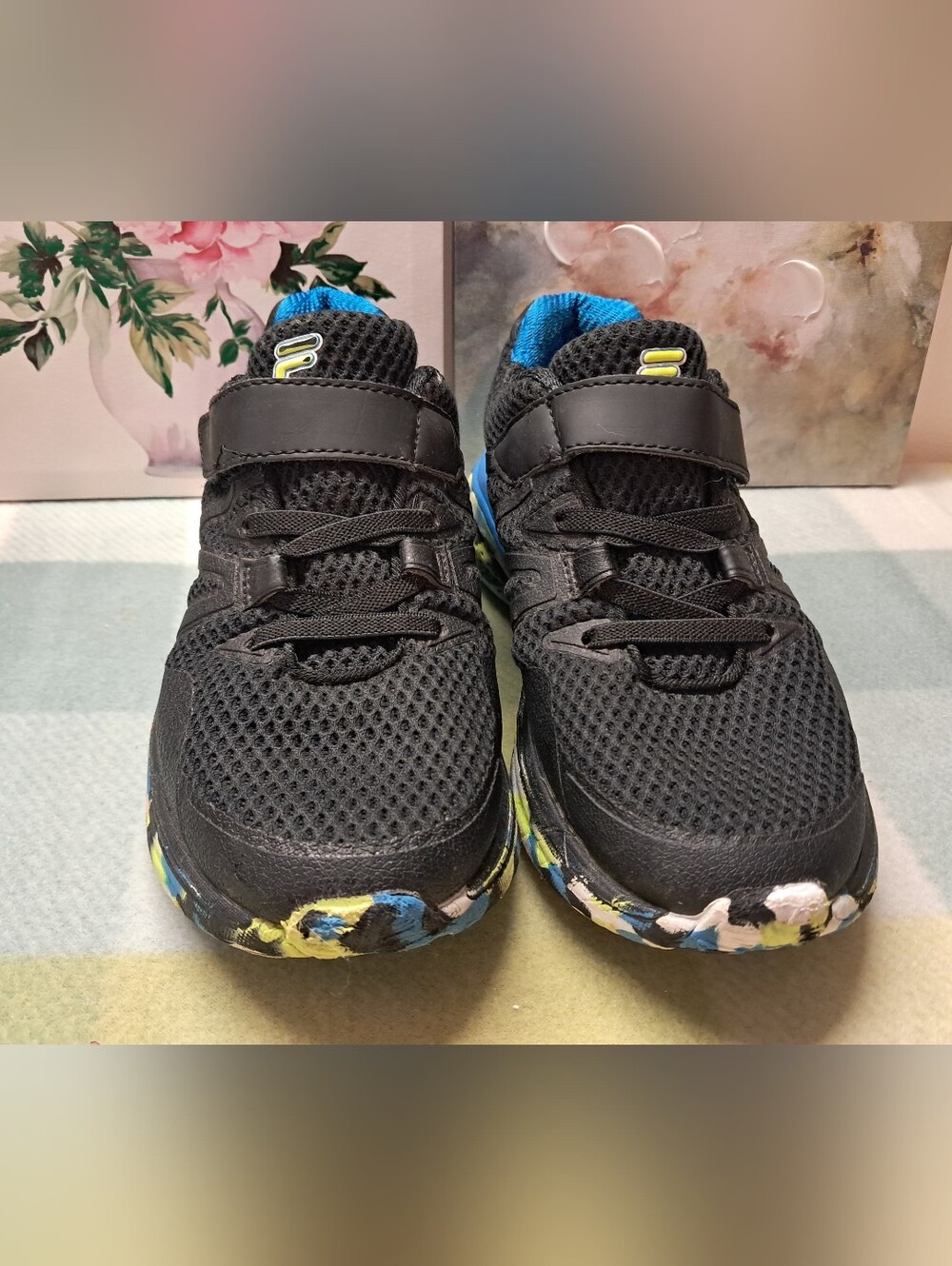 Fila Galaxia 4 Little Kids Hook N Loop Sneakers Size 3